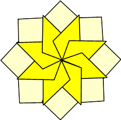 kite fold medallion example